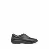 Hotter Shadow Wide Fit Black Slip On Shoes
