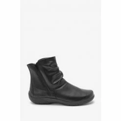 Hotter Whisper Black Zip Fastening Boots