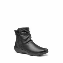 Hotter Black Whisper Wide Fit Zip-Fastening Ankle Boots
