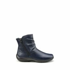 Hotter Womens Blue Whisper Zip Fastening Ankle Boots