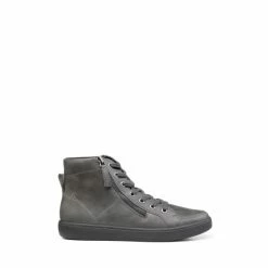 Hotter Grey Rapid X Wide Lace/Zip Boots
