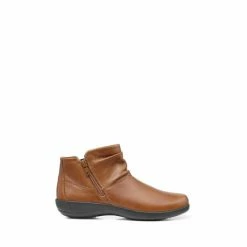Hotter Brown Murmur X Wide Zip-Fastening Boots