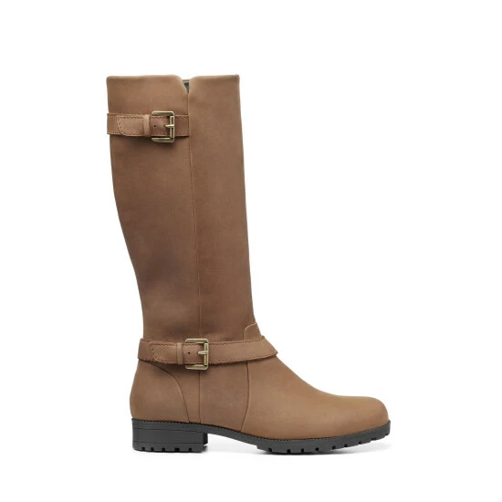 Hotter Belgravia Brown Zip-Fastening Boots 1 Hotter Belgravia Brown Zip-Fastening Boots