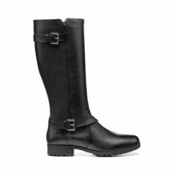 Hotter Belgravia Black Zip Fastening Boots