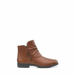 Hotter Brown Chester II Zip Fastening Boots