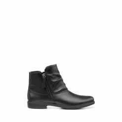 Hotter Chester II Wide Fit Black Zip-Fastening Boots