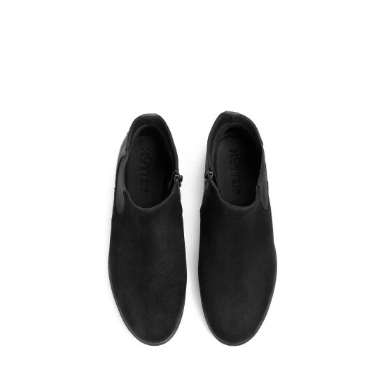 Hotter Black Tenby Metallic Zip-Fastening Boots 2 Hotter Black Tenby Metallic Zip-Fastening Boots - Image 2