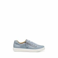 Hotter Blue Chase II Wide Fit Lace-Up/Zip Deck Shoes