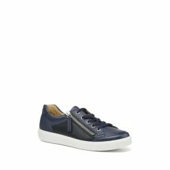 Alternative view of Hotter Blue Chase II Wide Fit Lace-Up/Zip Deck Shoes