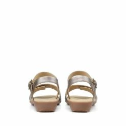 Hotter Gold Safari Smart Low Wedge Sandals -Hotter Shop unnamed file 1936