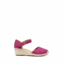 Hotter Pink Pacific Ankle Strap Wedge Sandals