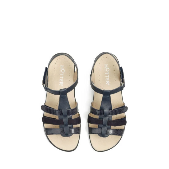 Hotter Wide Fit Blue Sol Touch-Close Gladiator Sandals 4 Hotter Wide Fit Blue Sol Touch-Close Gladiator Sandals - Image 4