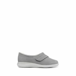 Hotter Wrap Touch-Fastening Faux Fur Lined Grey Slippers -Hotter Shop unnamed file 2066