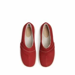 Hotter Red Wrap Touch Fastening Slippers -Hotter Shop unnamed file 2140