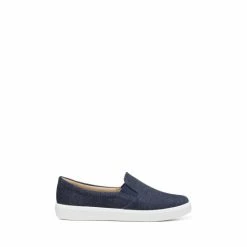 Hotter Tara Wide Fit Slip-On Organic Canvas Deck Shoes