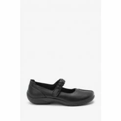 Hotter Shake II Black Wide Fit Touch Fastening Shoes