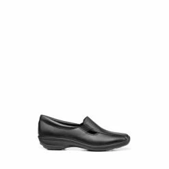 Hotter Calypso II Wide Fit Black Slip On Shoes
