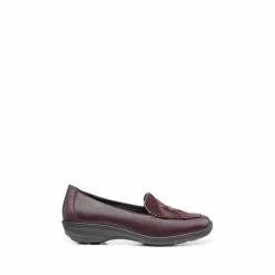 Hotter Wide Fit Red Faith II Slip-On Shoes