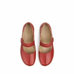 Hotter Shake Wide Fit Touch-Fastening Mary Jane Red Shoes -Hotter Shop unnamed file 582