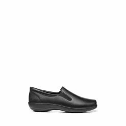 Hotter Extra Wide Fit Black Glove II Slip-On Full Covered Shoes