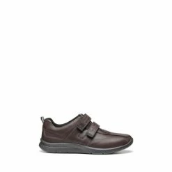 Hotter Energise Touch Fastening Brown Shoes