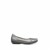Hotter Robyn II Metallic Silver Slip-On Shoes
