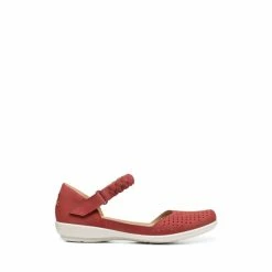 Hotter Red Blake Touch-Fastening Mary Jane Shoes